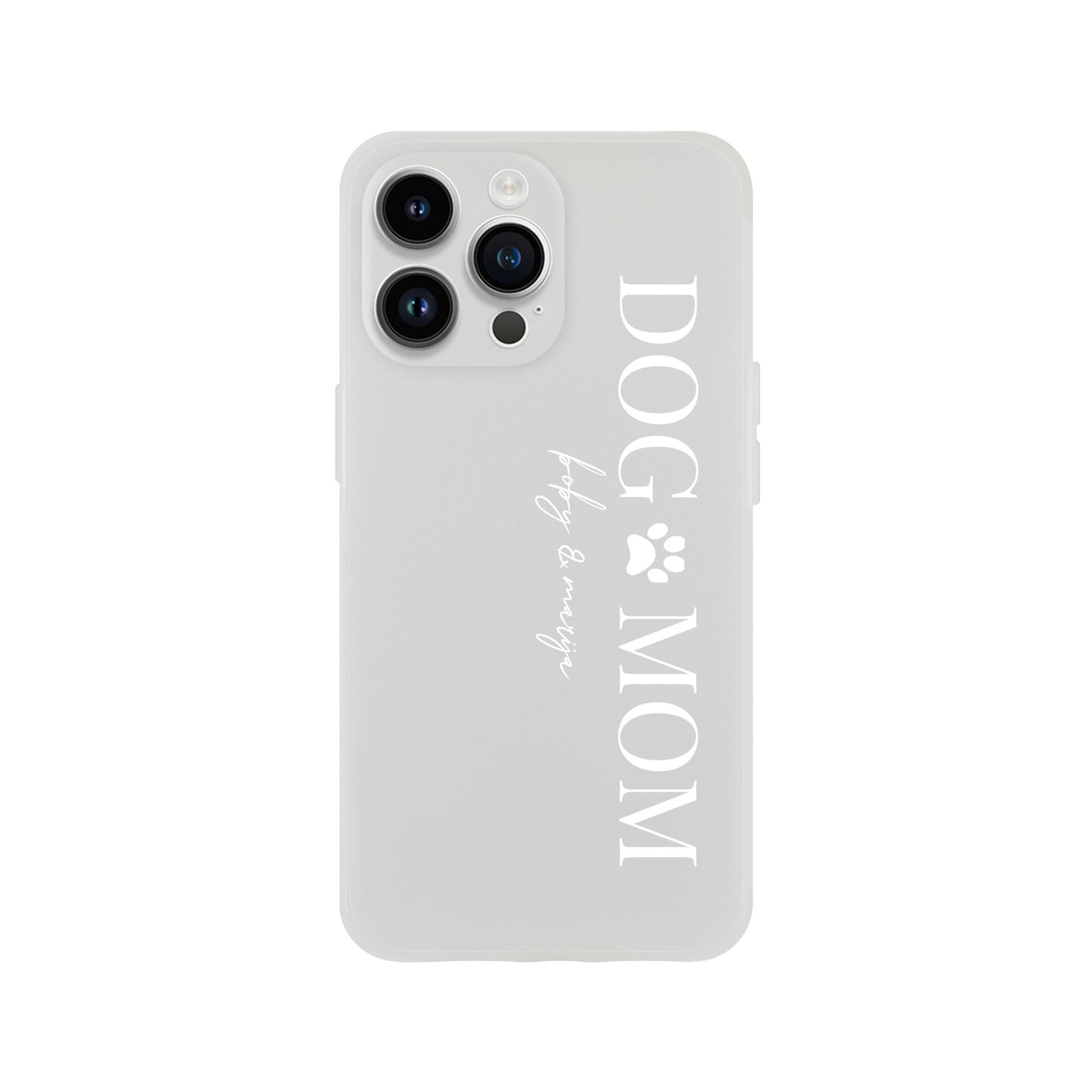 Flexi Case Smartphone - [DOG MOM] White